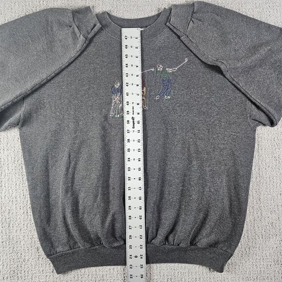 Vintage M&C gray golfer‎ embroideredsweatshirt mens size XL casual crew neck - Picture 7 of 7
